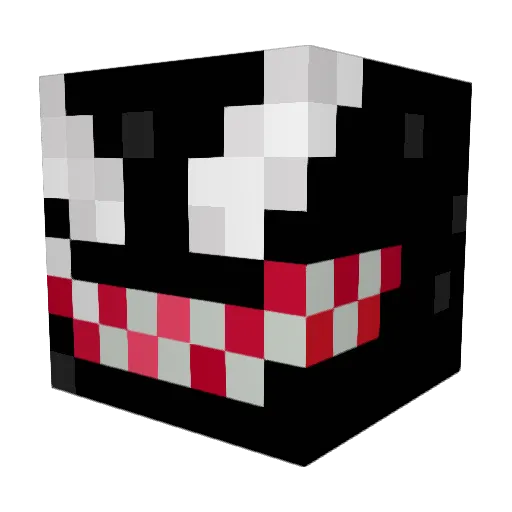 Craftmuffin Minecraft avatar head, 3D render