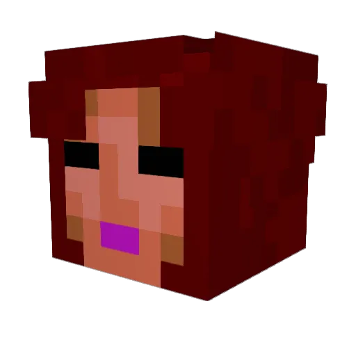 Craftnika Minecraft avatar head, 3D render