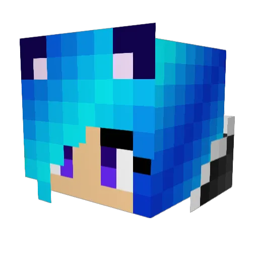 Craftolots Minecraft avatar head, 3D render