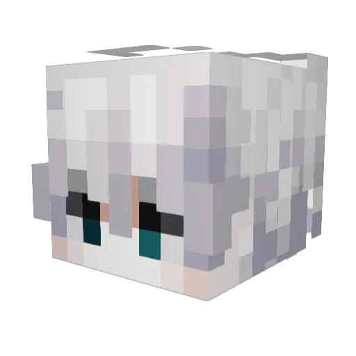 Craftoria Minecraft avatar head, 3D render