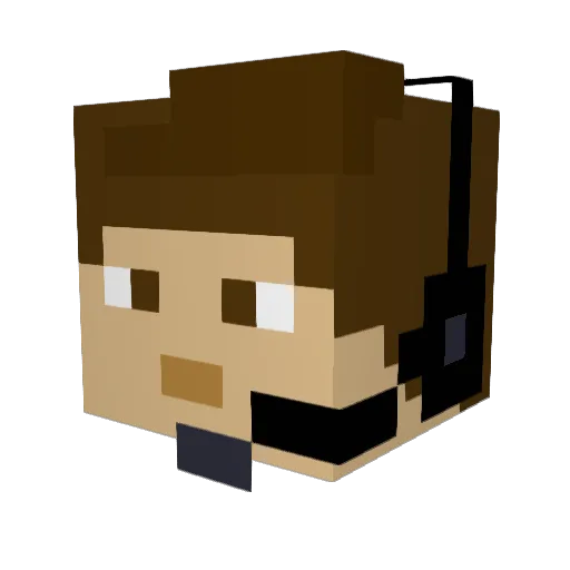 Craftraffi999 Minecraft avatar head, 3D render