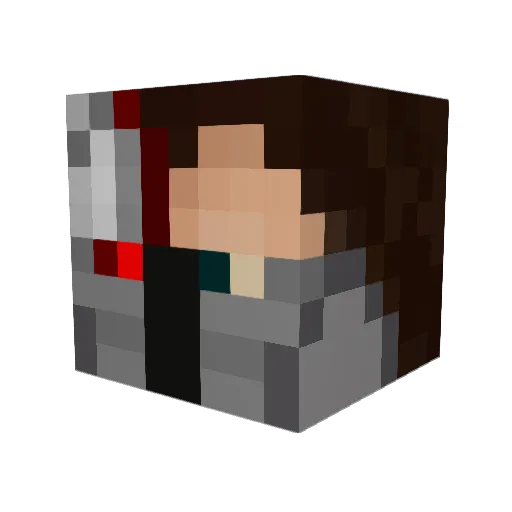 CraftsCreed Minecraft avatar head, 3D render
