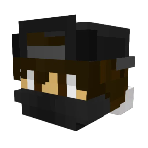 Craftsourcer Minecraft avatar head, 3D render