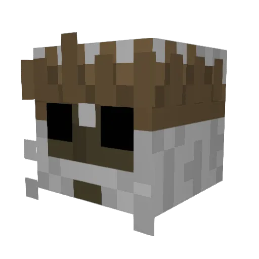 Craftsperson Minecraft avatar head, 3D render