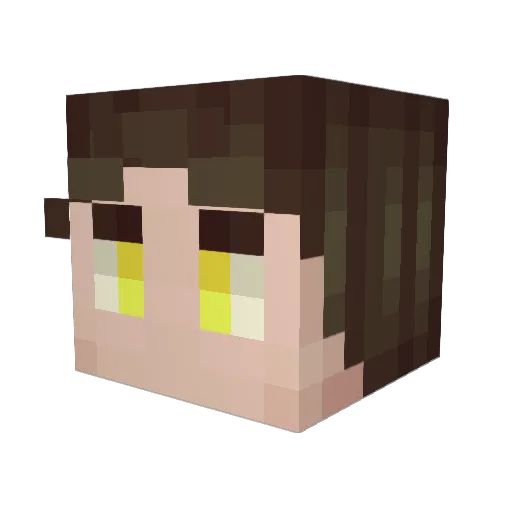 Craftsy Minecraft avatar head, 3D render