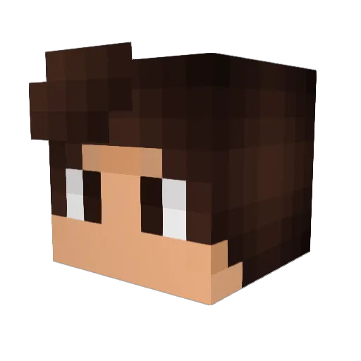 CraftusCraft Minecraft avatar head, 3D render