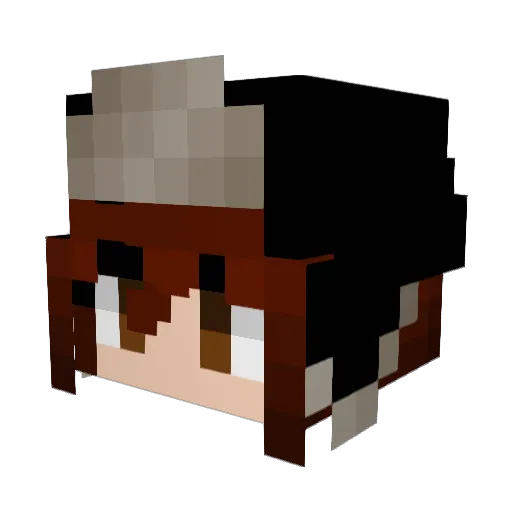 Craftworlder Minecraft avatar head, 3D render