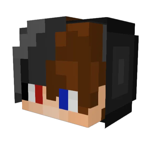 Crafty434 Minecraft avatar head, 3D render