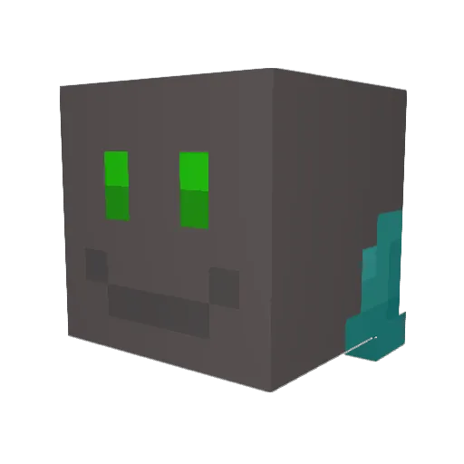 Crafty4737 Minecraft avatar head, 3D render
