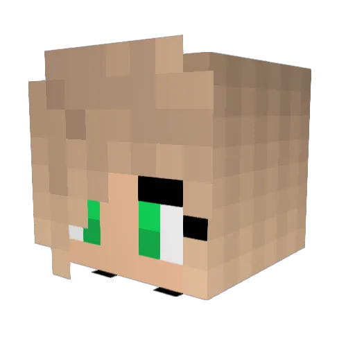 Crafty52 Minecraft avatar head, 3D render