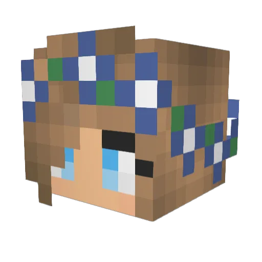 CraftyAsh917 Minecraft avatar head, 3D render
