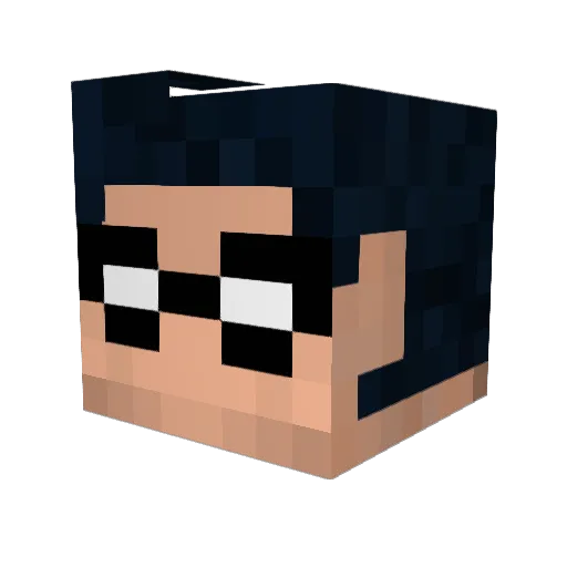 CraftyChick65 Minecraft avatar head, 3D render