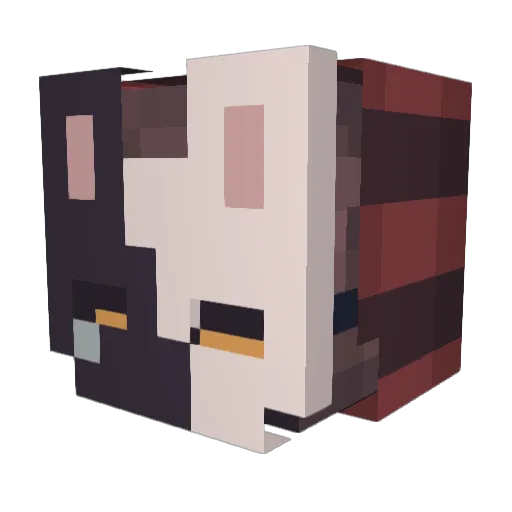 CraftyClown Minecraft avatar head, 3D render