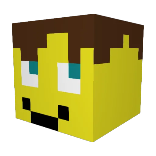 CraftyFox8888 Minecraft avatar head, 3D render