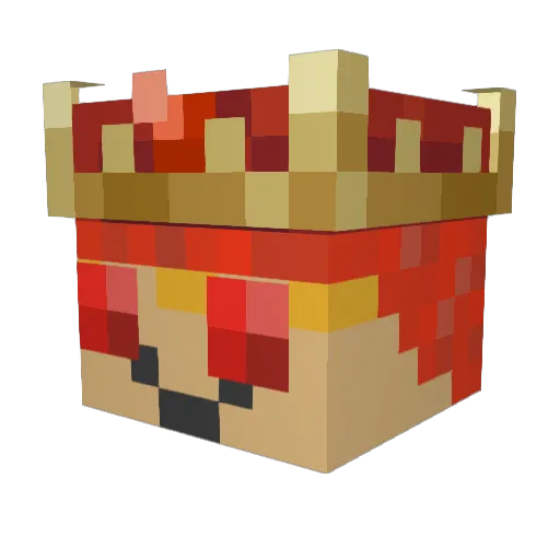 CraftyGrumble Minecraft avatar head, 3D render