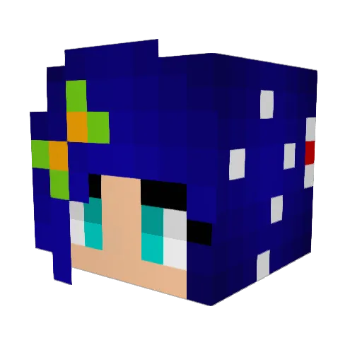 CraftyJessJess Minecraft avatar head, 3D render