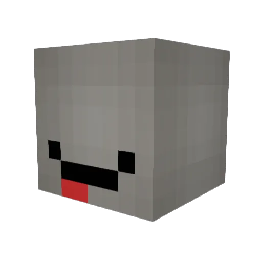 CraftyMineT Minecraft avatar head, 3D render