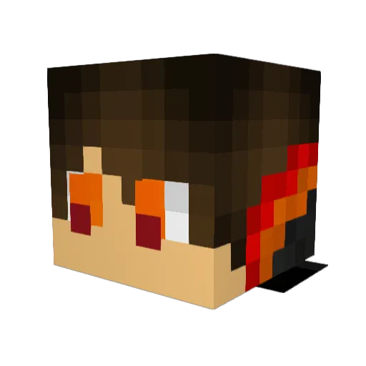 CraftyO_O Minecraft avatar head, 3D render