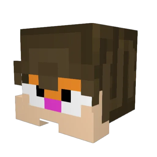 CraftyQueen05 Minecraft avatar head, 3D render