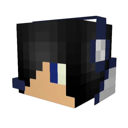 CraftySet Minecraft avatar head, 3D render
