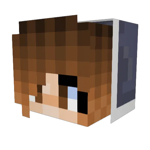 Crafty_Boo Minecraft avatar head, 3D render