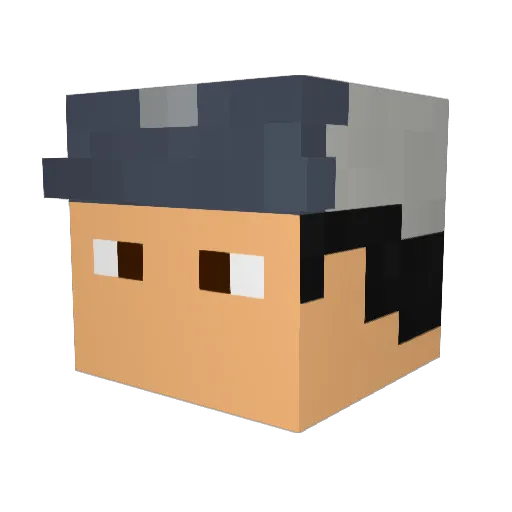 Crafty_Knight Minecraft avatar head, 3D render