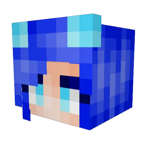Crafty_Pillow Minecraft avatar head, 3D render
