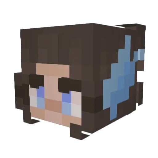 Craftycat975 Minecraft avatar head, 3D render