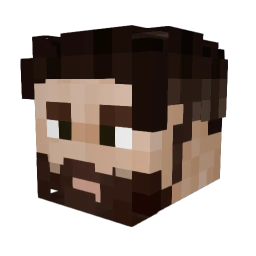 Craftyfox_05 Minecraft avatar head, 3D render