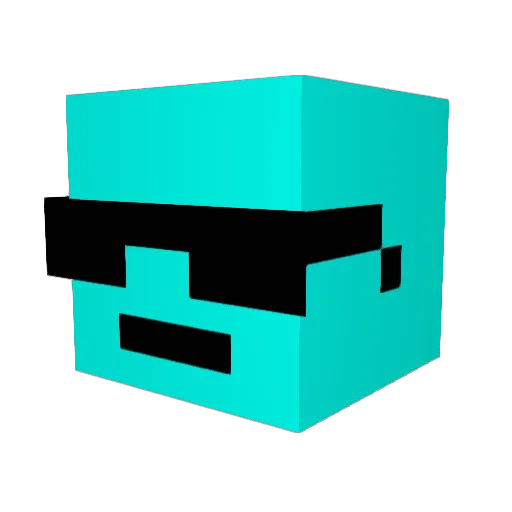 Craftylegacy Minecraft avatar head, 3D render