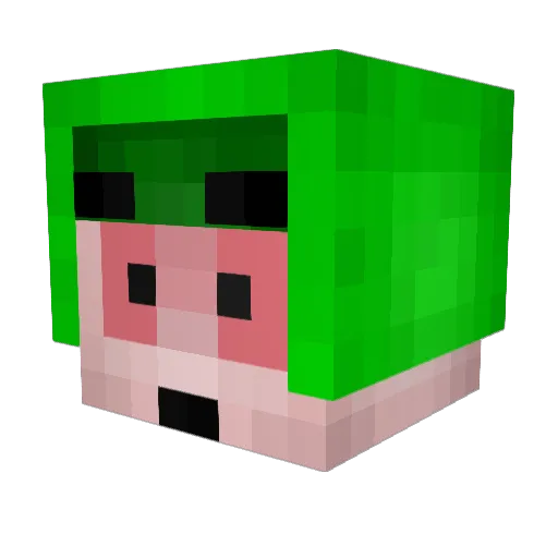 Cragles Minecraft avatar head, 3D render