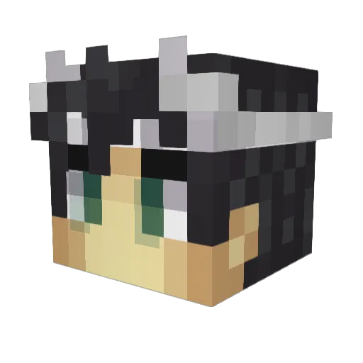 Cragoat Minecraft avatar head, 3D render