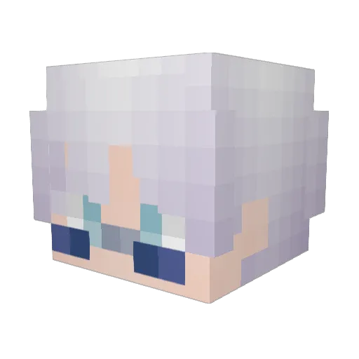 Crahtos Minecraft avatar head, 3D render