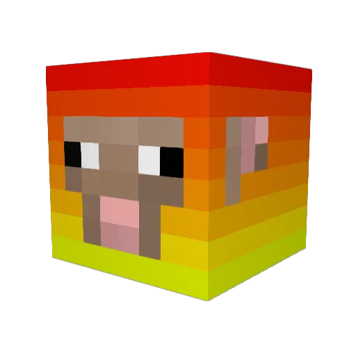 Craig800 Minecraft avatar head, 3D render