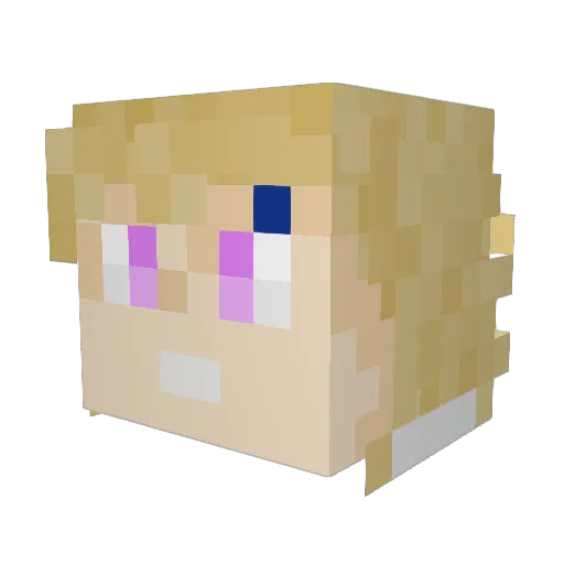 CraigsCheesecake Minecraft avatar head, 3D render