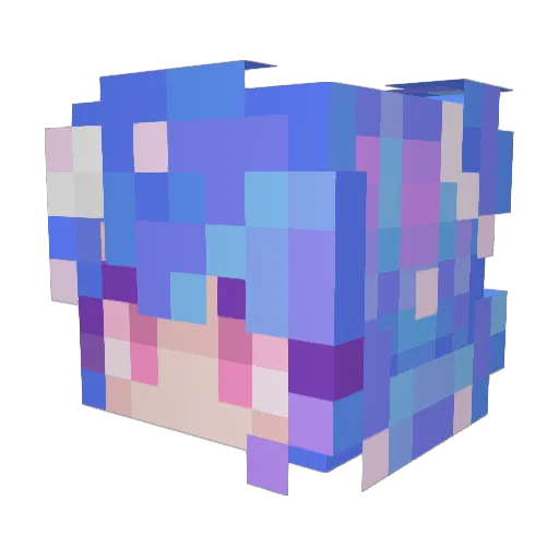 CraigslistKitty Minecraft avatar head, 3D render