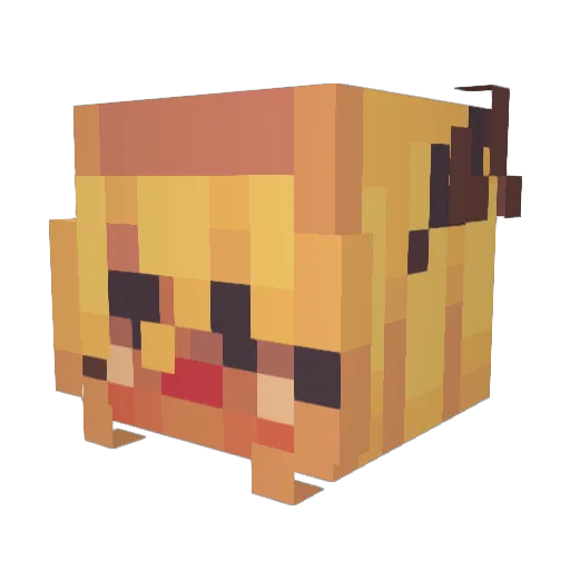 Crain05 Minecraft avatar head, 3D render