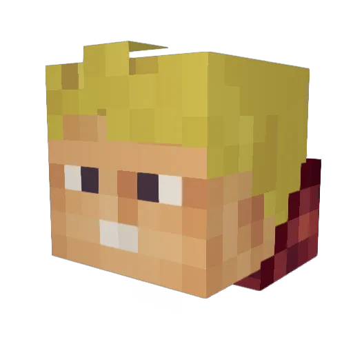 CraiyX Minecraft avatar head, 3D render