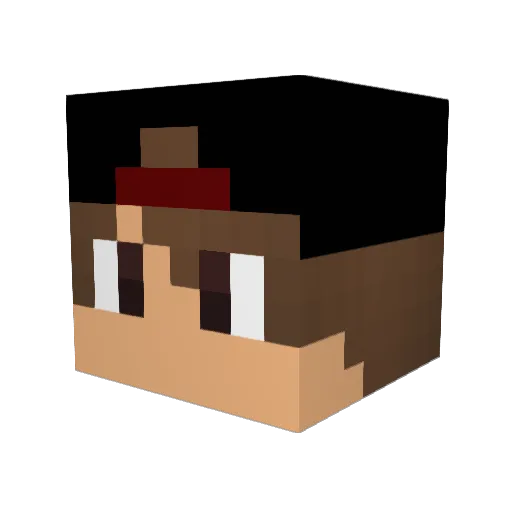 Craizat Minecraft avatar head, 3D render