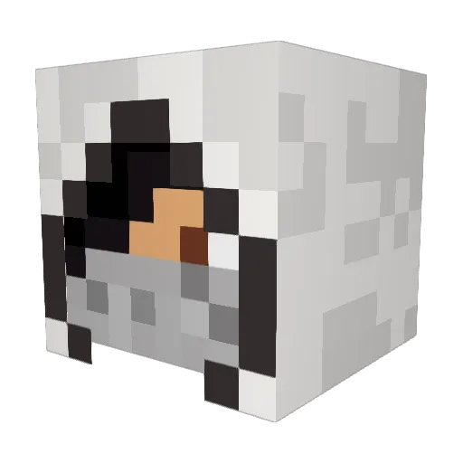 CrakCaillou Minecraft avatar head, 3D render