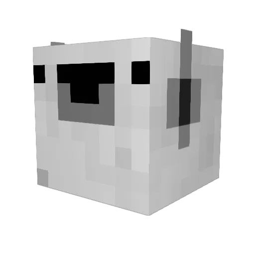 Crakent Minecraft avatar head, 3D render