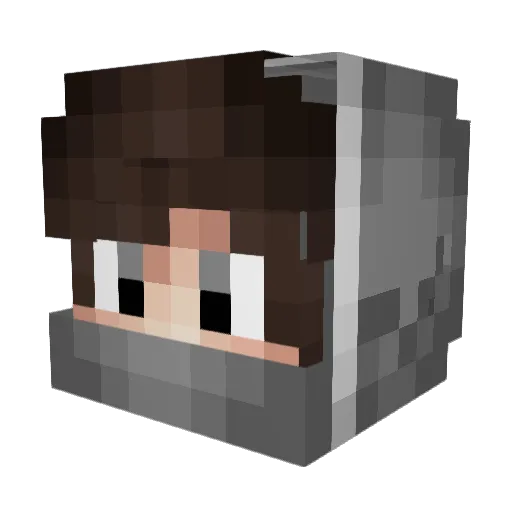Crakito Minecraft avatar head, 3D render