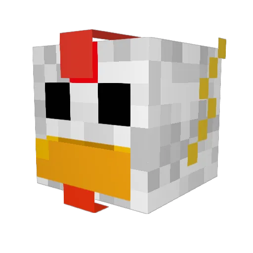 Crako Minecraft avatar head, 3D render
