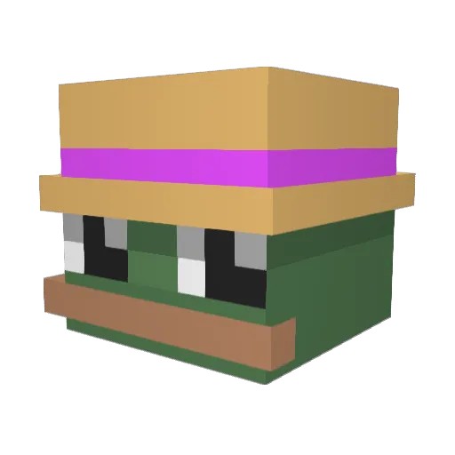 Crakzy_ Minecraft avatar head, 3D render