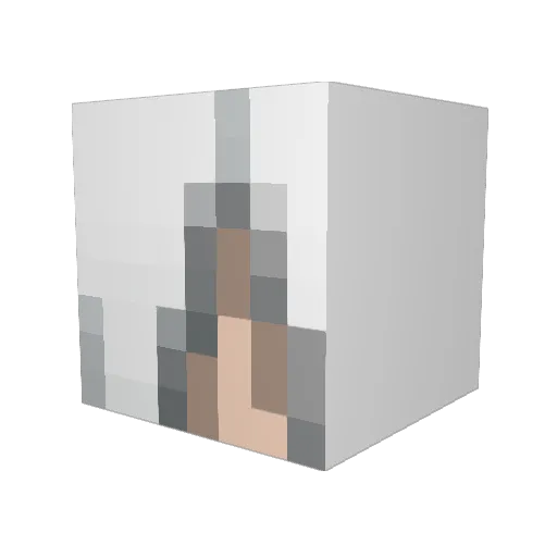 Crallesen Minecraft avatar head, 3D render