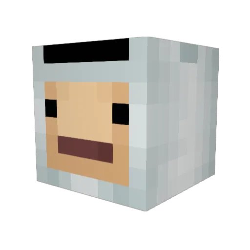 Cram_Dog Minecraft avatar head, 3D render