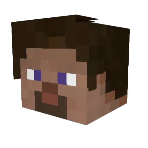 Crambl_ Minecraft avatar head, 3D render