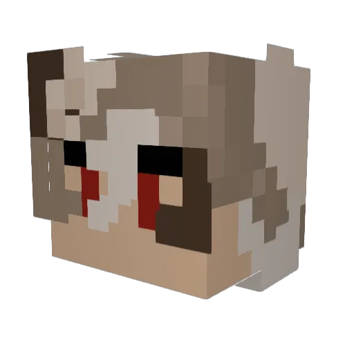 Cramonel Minecraft avatar head, 3D render