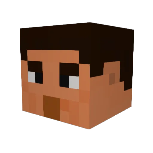 Cranb3rrySpr1te Minecraft avatar head, 3D render