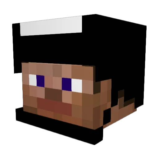 Cranberrybadger Minecraft avatar head, 3D render